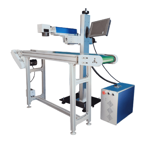 Flying-fiber-laser-marking-machine-with-automatic-working-line